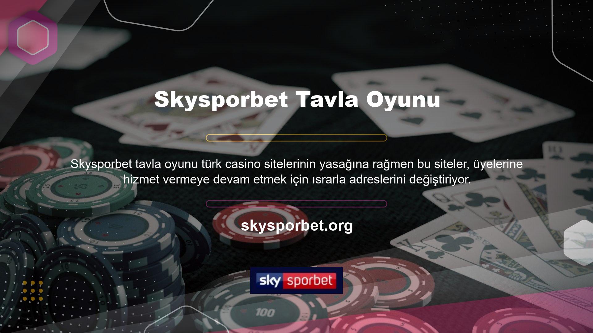 Bu alandaki uzmanlığı ve güvenilir hizmetiyle bilinen bir şirket olan Skysporbet Türkiye'de yasal bir varlığı bulunmamaktadır ve hizmetlerini ziyaret ettikten sonra sıklıkla adres değiştirmektedir